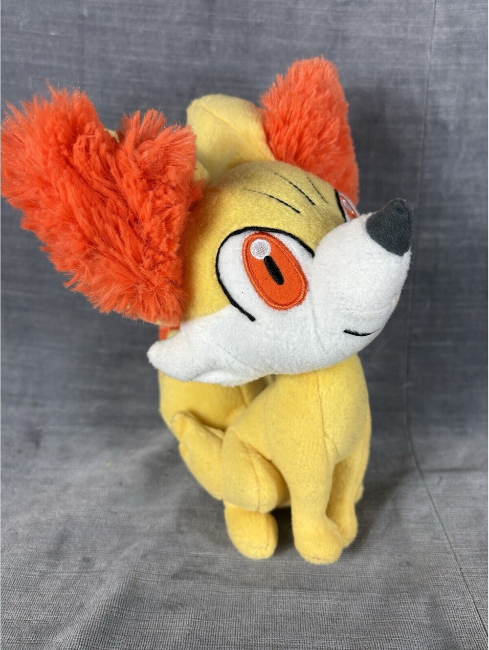 Pokemon Fennekin Plush 2015 Tomy Yellow Orange Stuffed Animal Fox
